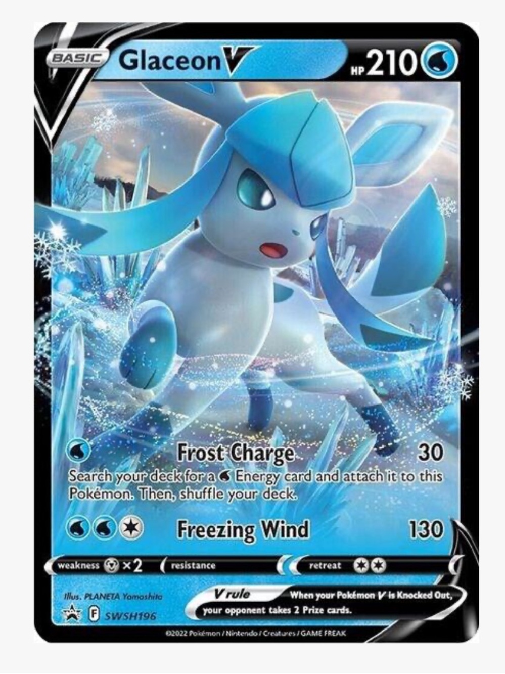Glaceon V SWSH196 SWSH: Sword & Shield Promo Cards Pokemon Trading Card